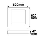 36W 3000K IP42 UGR<16 szögletes LED panel  IsoLED