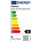9W 3000K GX53 LED fényforrás Kanlux