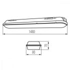 MAH-LED N 50W-NW/PC por- és páramentes LED lámpatest Kanlux