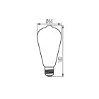 4W 1800K ST64 E27 filament LED fényforrás Kanlux