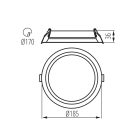 15-21W CCT IP20/44 kerek LED panel Kanlux