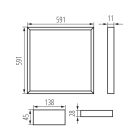 AVAR 6060 32W-CCT világítókeret Kanlux