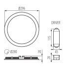 24W 4000K IP20/44 kerek LED panel Kanlux