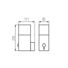 VADRA 21L-UP SE kültéri lámpatest E27 Kanlux