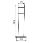 INVO OP 107-L-GR kültéri állólámpa E27 Kanlux