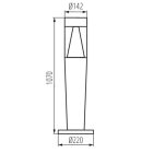 INVO TR 107-O-GR kültéri állólámpa GU10 Kanlux