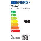 6W 2700K E27 LED fényforrás Kanlux