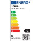 8W 5000K 100° GU10 LED fényforrás Kanlux