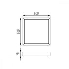 ADTR-H 76MM 6060 W kiemelőkeret Kanlux