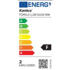 1,2W 4000K 100° GU10 LED fényforrás Kanlux