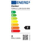 1,2W 3000K 100° GU10 LED fényforrás Kanlux