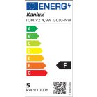 4,9W 4000K 100° GU10 LED fényforrás Kanlux