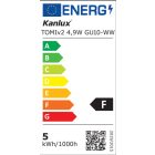 4,9W 3000K 100° GU10 LED fényforrás Kanlux
