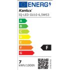 6,5W 4000K 36° GU10 LED fényforrás Kanlux