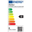 5,9W 2700K E14 gyertya LED fényforrás Kanlux