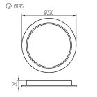 24W 4000K IP44/20 kerek LED panel Kanlux