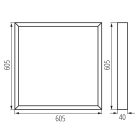 34W 4000K IP20 szögletes LED panel Kanlux