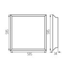 40W 4000K IP65 szögletes LED panel Kanlux