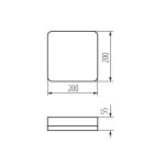 IPER LED 19W-NW-L-SE mozgásérzékelős mennyezeti lámpa Kanlux