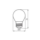 3,8W 2700K E27 filament LED fényforrás Kanlux