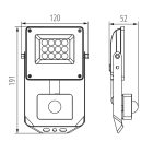 10W CCT IP44 LED reflektor mozgásérzékelővel Kanlux
