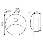 EXIN LED PIR O B-NW LED lépcsővilágító lámpatest Kanlux