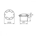 ROGER DL-2LED6 1W 6000-6500K talajba süllyeszthető lámpatest Kanlux