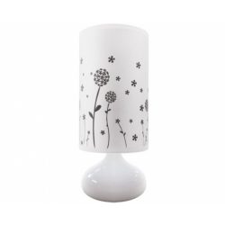 Zyta 1XE14 asztali lámpa fehér virág mintával Strühm