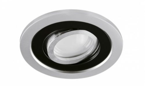 Borys kör alakú spot keret ezüst/fekete, GU10-es foglalattal LEDmaster