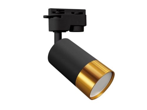 Puzon TRA fekete/arany színű sínre szerelhető lámpa GU10 Ledmaster