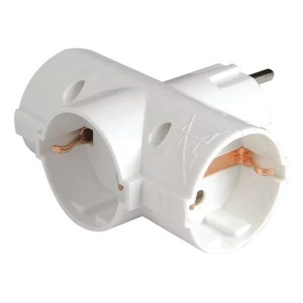 Konnektorba dugható hármas "T" elosztó fehér Ledmaster