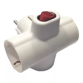   Konnektorba dugható hármas "T" elosztó kapcsolóval fehér Ledmaster