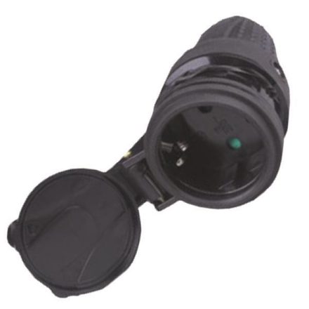 Földelt gumis dugaljzat 16A 220-240V IP44 Eurolamp