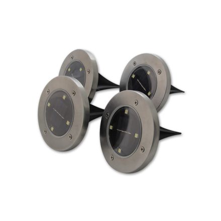 0,4W földbe szúrható kerek napelemes lámpa MasterLED