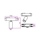 LUXO 5W 4000K mágneses sínes lámpa 48V MasterLED