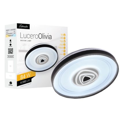 Lucero Olivia 84W LED távirányítós és mobil applikációval vezérelhető mennyezeti lámpa Lucero