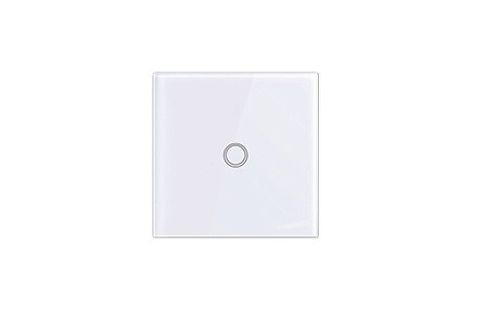 Fehér üveg 1 körös érintő villanykapcsoló LEDmaster
