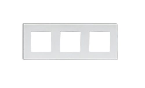 Tripla fehér üvegkeret LEDmaster