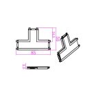 "T" csatlakozó mágneses sínlámpa rendszerhez 48V MasterLED