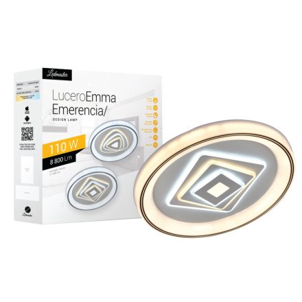 Lucero Emerencia 110W LED távirányítós és mobil applikációval vezérelhető mennyezeti lámpa Lucero