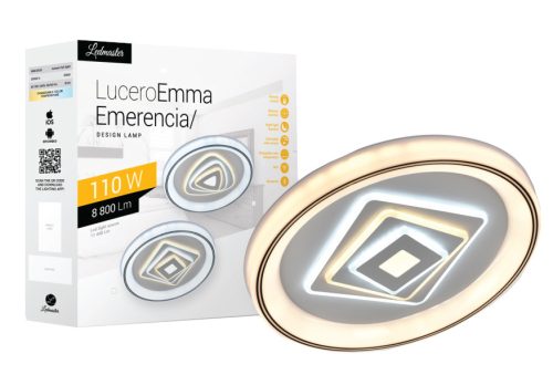 Lucero Emerencia 110W LED távirányítós és mobil applikációval vezérelhető mennyezeti lámpa Ledmaster