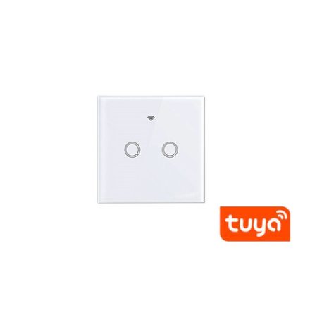 Fehér üveg WIFI-s érintő villanykapcsoló (105+N) MasterLED