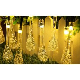 Napelemes csepp alakú girland 20LED 485 cm MasterLED