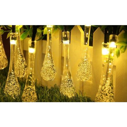 Napelemes csepp alakú girland 20LED 485 cm MasterLED