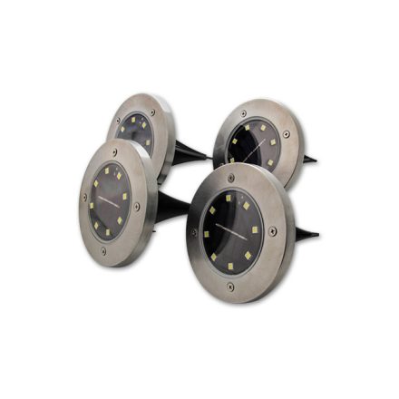 0,8W földbe szúrható kerek napelemes lámpa MasterLED