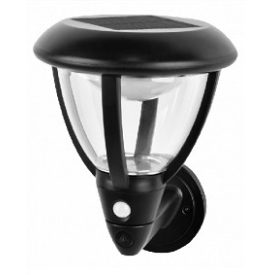   Napelemes fali lámpa IP44 mozgásérzékelővel és alkonykapcsolóval EcoLight