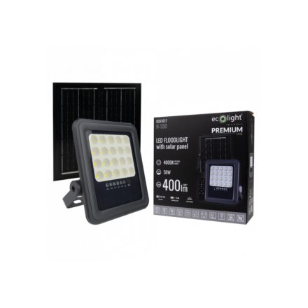 50W 4000K IP65 napelemes reflektor beépített alkonykapcsolóval EcoLight