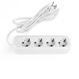   Négyes elosztó 3 méter 1,5 mm² vezetékkel fehér Videx Titanum