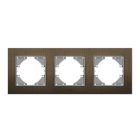 Csokoládé színű alumínium hármas vízszintes keret Videx Binera