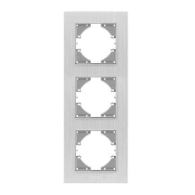   Ezüst színű alumínium hármas függőleges keret (6/48) Ledmaster